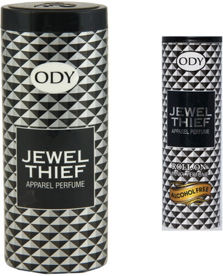 

ODY Combo Of Jewel Thief Fragrance Perfume 25 Ml With Jewel Thief Roll-On Hanky Perfume 9ml Real Natural & Long Lasting Apparel Perfume For Men, Woman For Birthday Return Gift (PACK OF 2) Eau de Parfum - 34 ml(For Men & Women)