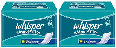 

Whisper Maxi Fit 8+8 Regular Pad Sanitary Pad(Pack of 2)