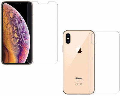 KHR Front and Back Screen Guard for Apple iphone XS Max Unbreakable & Flexible Scratch proof HD clear screen protector (Free Kit)(Pack of 1)