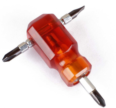 ASRAW Stubby Screwdriver with four in one Tee Oriented Screwdriver Stubby Screwdriver(Pack of 1)