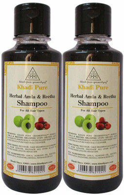 

Khadi Pure Herbal Amla & Reetha Shampoo - 210ml (Set of 2)(420 ml)