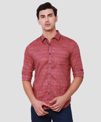 Black Coffee Men Checkered Party Red Shirt