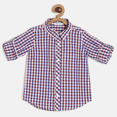 MINI KLUB Baby Boys Checkered Casual Multicolor Shirt