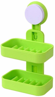 

Fortuna5 Double Layer Soap Box Holder With Suction Cup(Green)