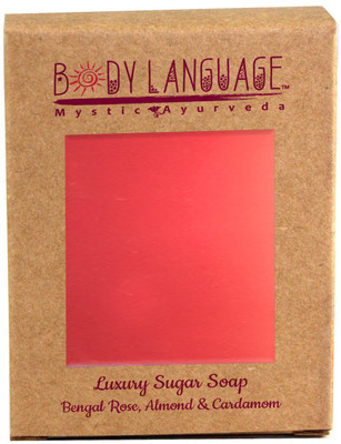

Body Language Luxury Sugar Soap - Bengal Rose, Almond & Cardamom - Natural Ayurveda – 125 Grams(125 g)