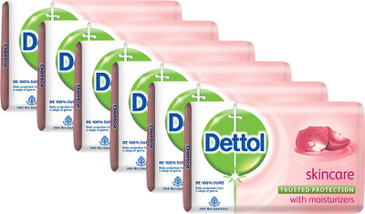 

Dettol Bathing Bar Soap, Skincare(750 g, Pack of 6)