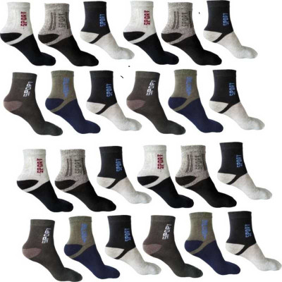 HashKnit Men & Women Color Block Ankle Length(Pack of 12)