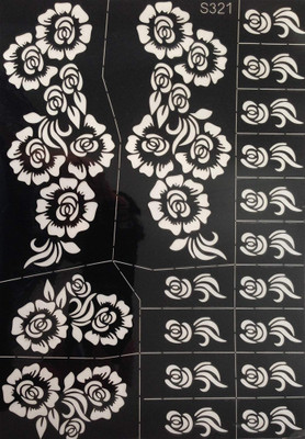 

Ivana's Henna Tattoo Stencil Set for 2 Women Girls Hand Finger Body Paint Temporary Tattoo (Body Art)(Hand, Body)
