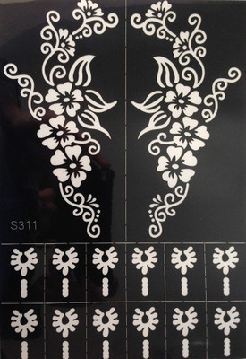 

Ivana's Henna Tattoo Stencil Set for 2 Women Girls Hand Finger Body Paint Temporary Tattoo(Hand, Body)