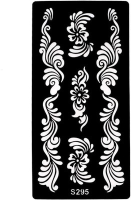 

ivana's Henna Tattoo Stencil (Set of 1) Women Girls Hand Finger Body Paint Temporary Tattoo(Hand, Body)