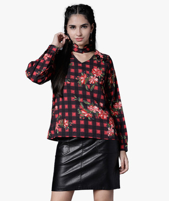 Tokyo Talkies Casual Cuffed Sleeve Printed Women Multicolor Top