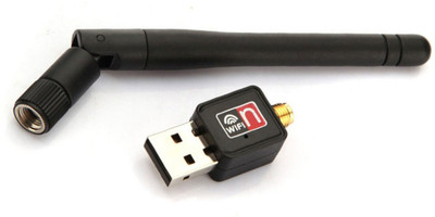 

BUY SURETY Good Quality USB WiFi Dongle Wireless Adapter 802. 11n/g/b with Antenna for All PC, Laptops and Android USB Adapter(Black)