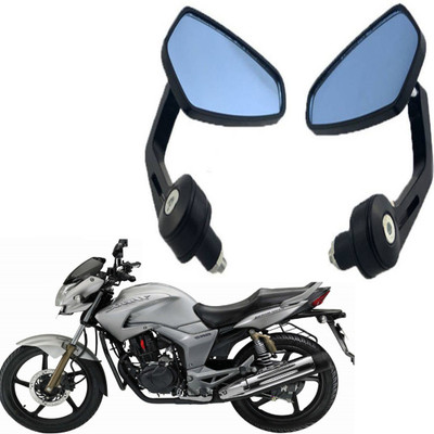 BRPEARl Manual Driver Side, Dual Mirror, Rear View Mirror For Hero Hunk(Right, Left)