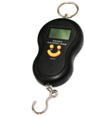 

Granny Smith Portable Hanging Luggage Weight Machine Digital for Weighing Household Items Smiley Pocket Weighing Scale(Black)