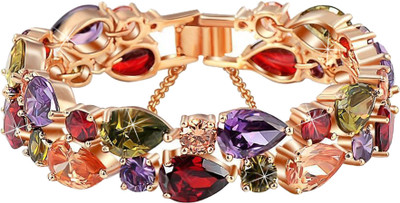 Via Mazzini Brass Cubic Zirconia Bracelet