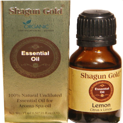 

SHAGUN GOLD Lemon Essential Oil - 15ML- 100% Pure, Natural and Therapeutic Grade - Enriched in Vitamin C and Natural Antioxidants - Ideal for Aromatherapy Perfect Choice for Clean, Clear and Radiant Skin (15ML)(15 ml)