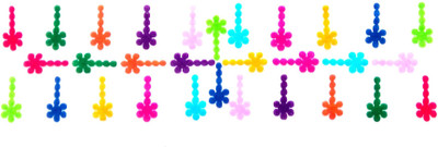 

SJ COLLECTION Beautiful Colorful Flower Shape Size ( Height 1.3 cm ) 30 Forehead Multicolor Bindis(Fancy Design Bindi)