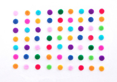 

SJ COLLECTION Multi color Round Shape Small Zero Size (H 3 mm x W 3 mm) 63 Forehead Multicolor Bindis(Fancy Design Bindi)