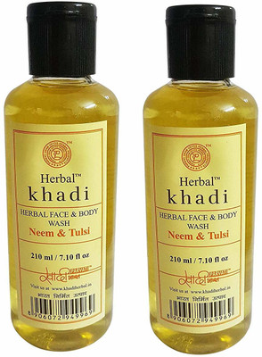 

Khadi Herbal Neem & Tulsi Face & Body Wash- Pack of 2(210 ml, Pack of 2)