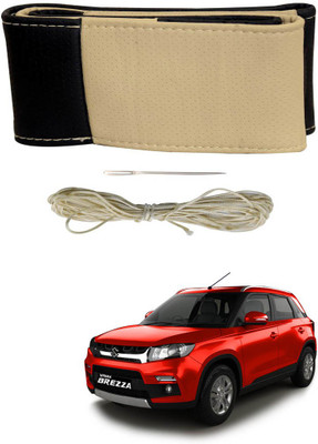 AYW Hand Stiched Steering Cover For Honda CR-V(Black, Beige, Leather)