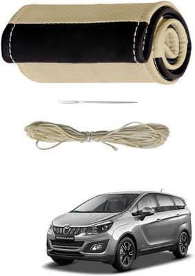 AYW Hand Stiched Steering Cover For Mahindra Universal For Car(Beige, Brown, Leather)