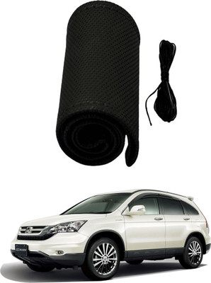AYW Hand Stiched Steering Cover For Honda Universal For Car(Black, Leather)