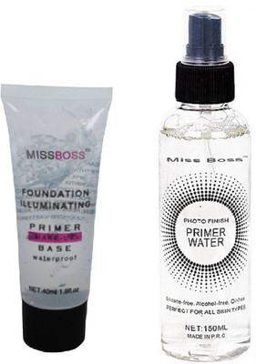 

Miss Boss Huda Foundation illuminating Primer - 40 ml and kb Photo Finish Primer Water Primer - 150 ml combo(Set of 2)