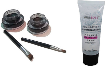 

Miss Boss Huda Foundation illuminating Primer - 40 ml and gel eyeliner with brush 6 g combo(Set of 2)