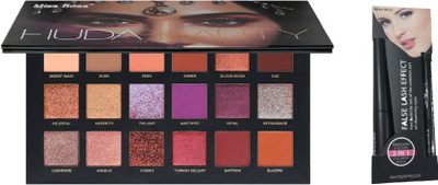 

Miss Boss hb desert dusk palette and 3 in 1 combo of eyeliner+mascara+eyebrow prncil combo(Set of 4)