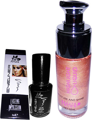 

Beaut Color Liquid Golden Highlighter With Eyeliner Long Lasting(Set of 2)