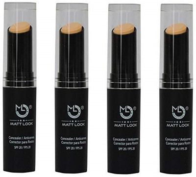

Mattlook Concealer Anticernes Corrector Para Rostro- SPF 20- Pack of 4 Concealer(Multicolor)