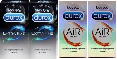 

Durex EXTRA TIME ULTRA THIN AIR SET Condom(Set of 4, 40S)