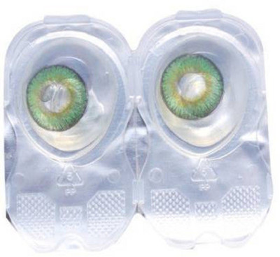 Adwotiz monthly contact lens cont001 Monthly Contact Lens(0, Green, Pack of 2)