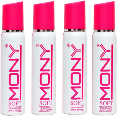 

Mony Soft Body Spray - For Men & Women(120 ml, Pack of 4)