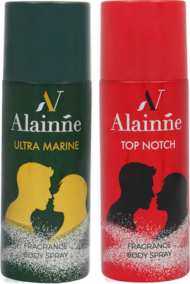 

Alainne Combo Ultra Marine & Top Notch Deodorant Spray - For Men & Women(300 ml, Pack of 2)