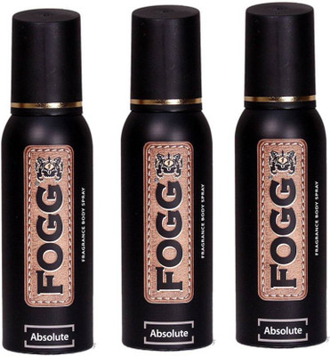 

Fogg ABSOLUTE FRAGRANCE BODY Body Spray - For Men & Women(360 ml, Pack of 3)