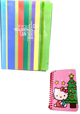 TECHNOCHITRA VIBGYOR LINING DIARY A5 Notebook Single Rule 80 Pages(Multicolor, Pack of 2)