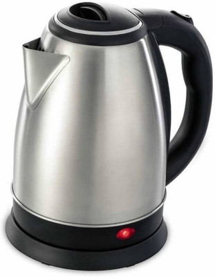 

BOMBINATE Hot Water Pot Portable Boiler Tea Coffee Warmer Heater Cordless Electric Kettle(1.8 L, Silver)