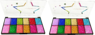 

Gabbu THE CLASSY LONG LASTING HIGHLY PIGMENTED GLITTER EYESHADOW PALETTE 44 g(MULTI)