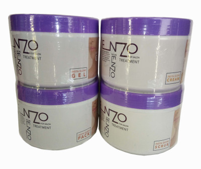 

ENZO Insta Glow Scrub Gel Cream Pack Set 500 ml(Set of 4)