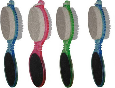 

Nuestra 4 in 1 Foot Care Pedicure Brush, Pumice Scrubber (04 pcs.)(Multicolor)
