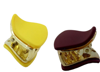 

Saaj Women Collection Party Hair Clutcher Hair Claw(Yellow, Brown)