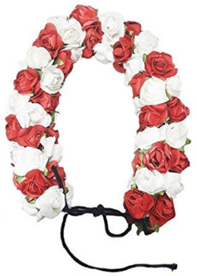 

Iyaan Hair Gajra For Wedding Girl / White And Red Rose Flower Hair Gajra Bun(Red, White)