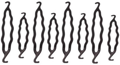 

ADJD STYLISH FAST & EASY TO MAKE PROFESSIONAL BUN MAKER TOOL FOR STYLISH BUN Bun Stick, Rubber Band(Black)