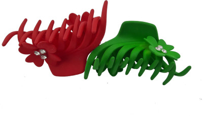 

Saaj Women Collection Matte Casual Hair Clutcher Hair Claw(Red, Green)