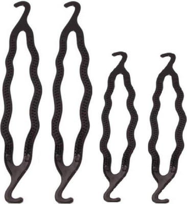

ADJD Hair Bun Maker Magic Clip Curler Shaper Styling Tool Bun Stick, Bun, Bun Clip, Hair Accessory Set, Hair Pin(Black)