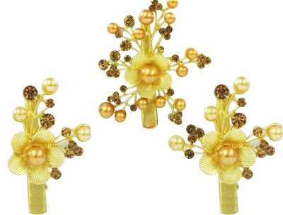 

AyA Fashion Designer Floral Hair Clips Hair Clip(Gold)
