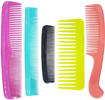 

INAAYA Designer Set of 5 Hair Combs for Unisex for All Type Hairs