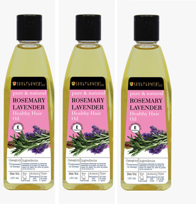 

Soulflower Rosemary Lavender Healthy Hair Oil Set of 3 Hair Oil(450 ml)