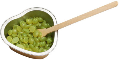 

Bluejack Alovera green beans wax hard wax beans stripless no pain bikini wax Wax with wooden sticks 300GM WAX B1@ Wax(300 g)
